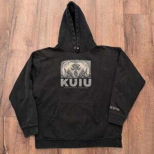 KUIU Ultralight Hunting Men Large Hoodie Sweatshirt Heavyweight Deer Black